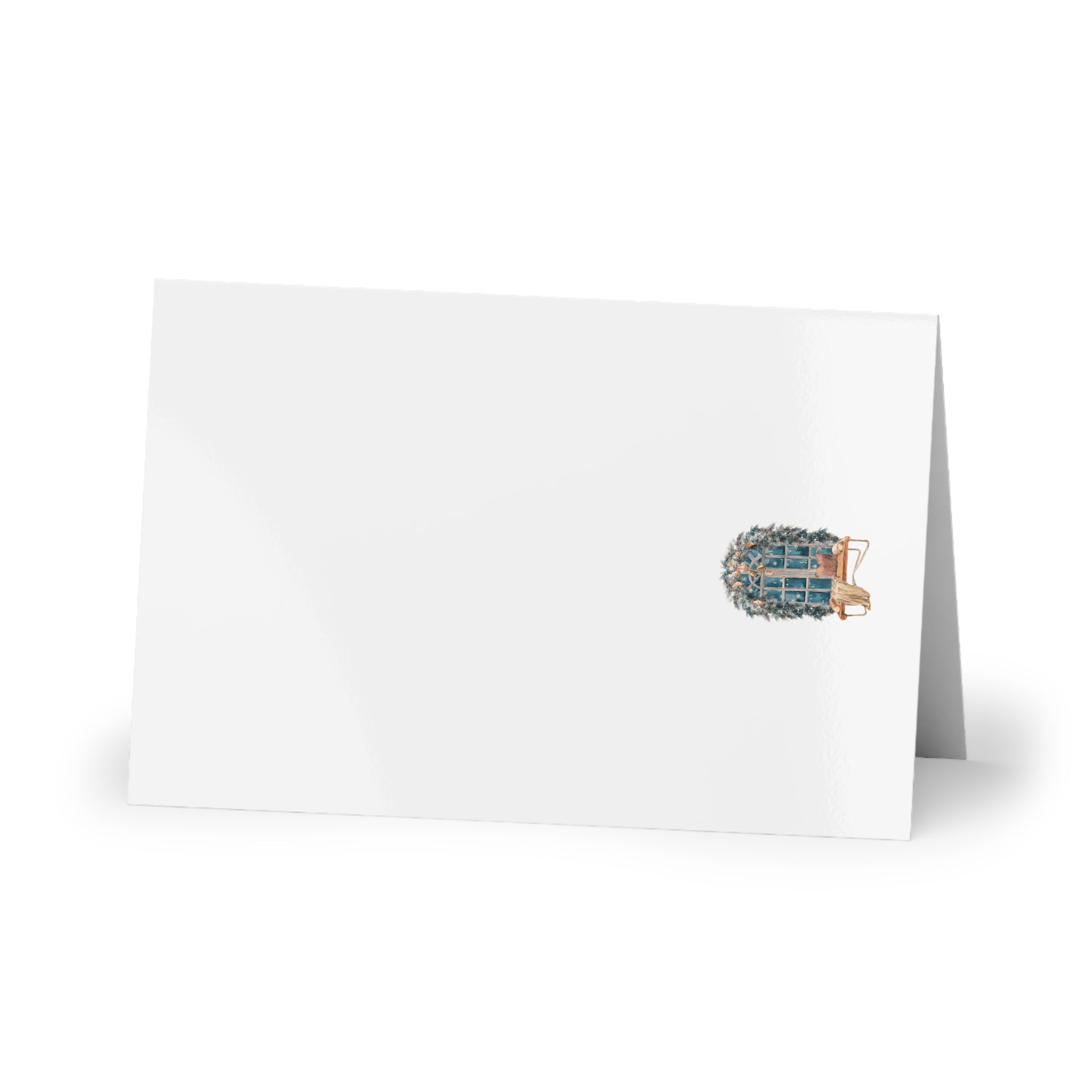 Polish Christmas Window Greeting Card (Polish: Rodzinnych, Domowych Świąt)