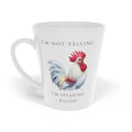 Polish Rooster Latte Mug 12oz | Funny Polish Identity | “I’m Not Yelling, I’m Speaking Polish” Slogan | Patriotic Polish Coffee Cup | Polish Canadian Heritage Gift