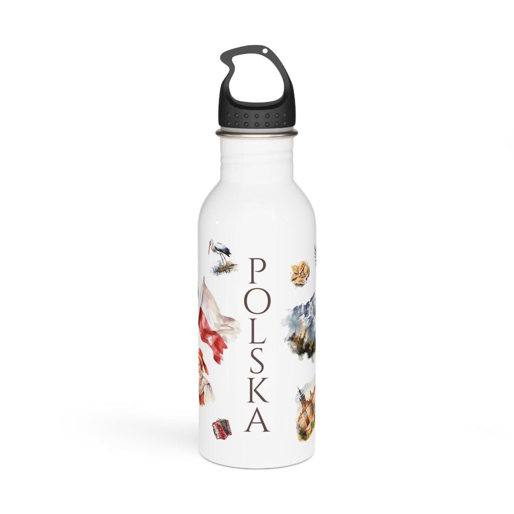 Polska 20oz Stainless Steel Water Bottle | Polish Pride Gift | Durable Travel Flask | Patriotic Polish Heritage Design