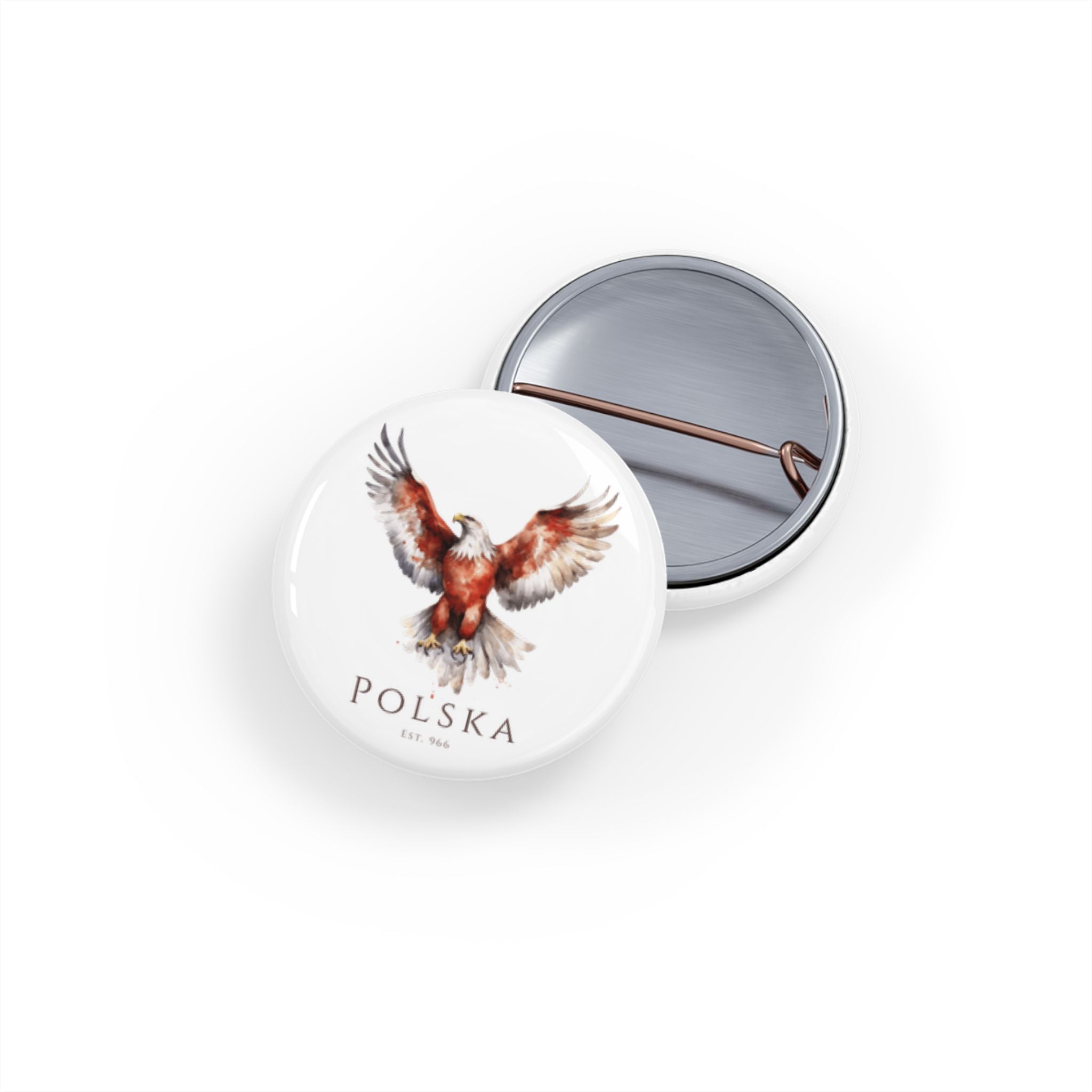 Polish Eagle Round Pin — Polish Pride Pin Button