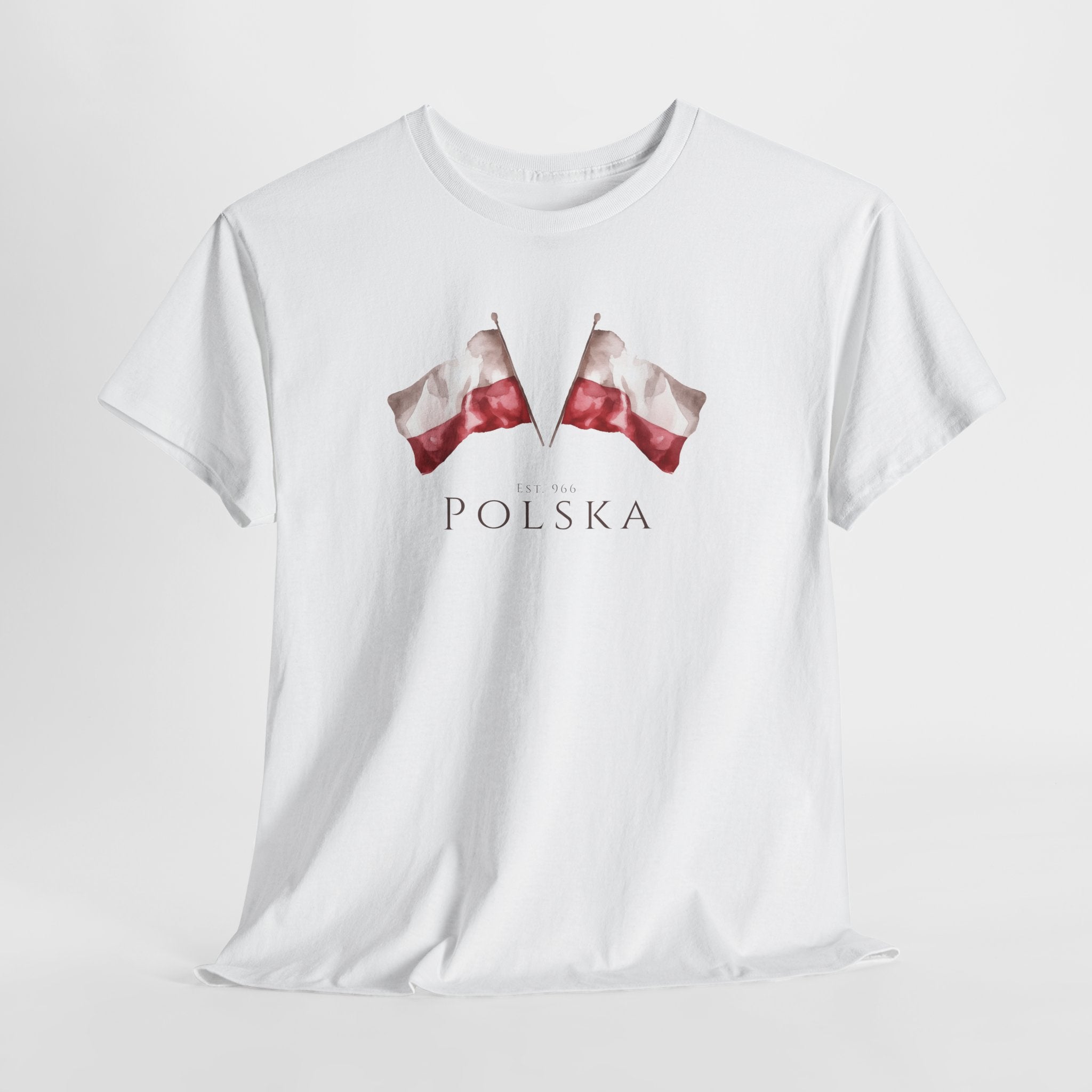 Polish Flag Unisex Adult T-Shirt | Polska Flaga | Polish Pride Tee | Patriotic Polish Gift | Polish Canadian Heritage Apparel