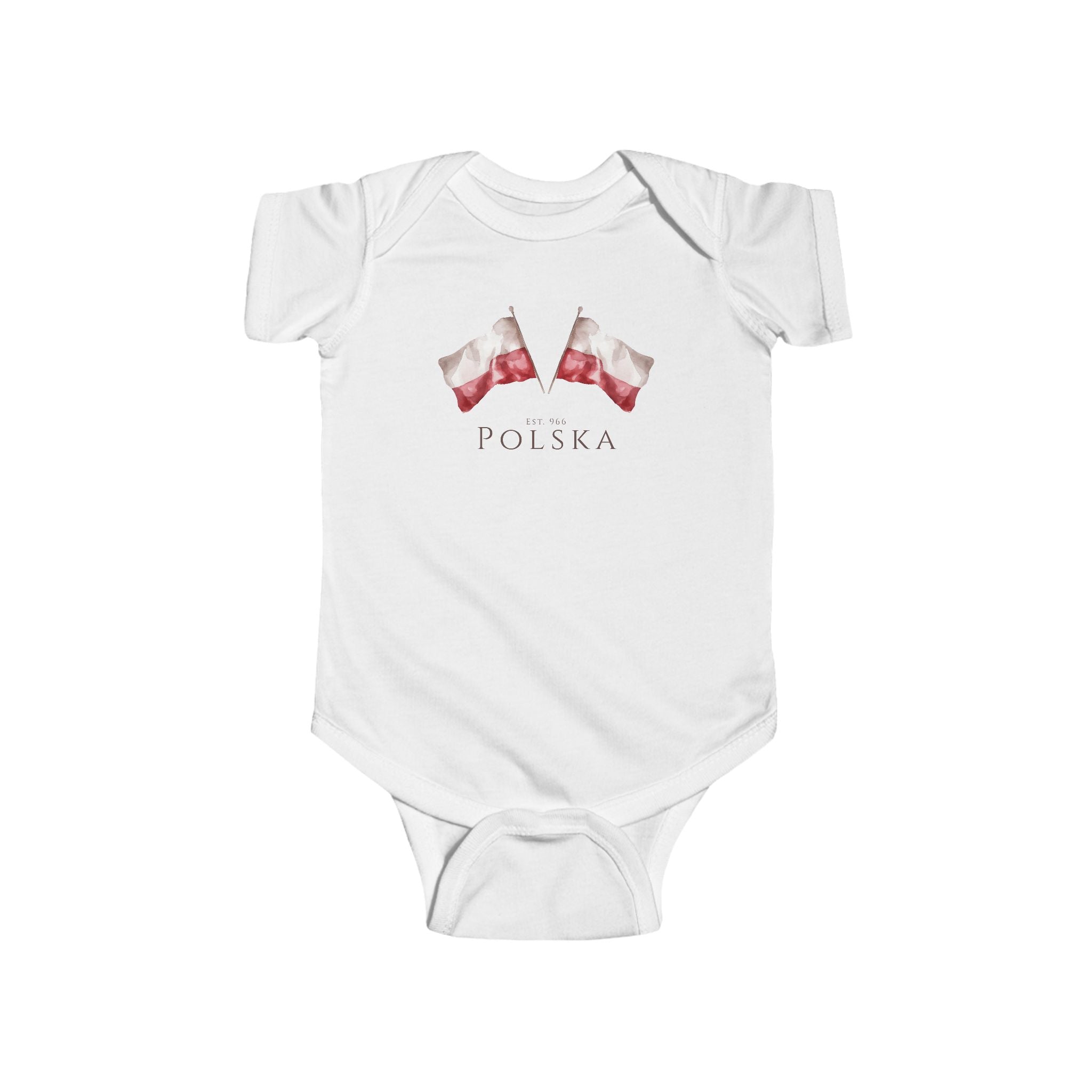 Polish Flag Infant Bodysuit | Polska Flaga Baby Onesie | Polish Heritage Baby Gift | Polish Canadian Family Apparel