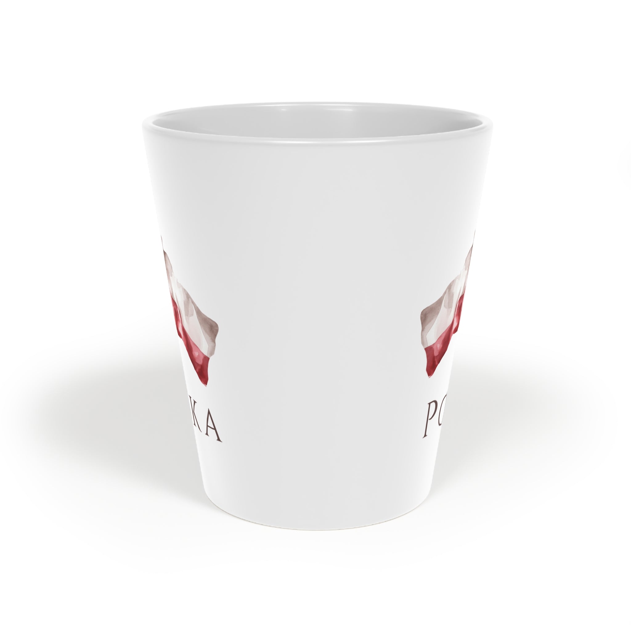 Polish Flag Latte Mug 12oz | Polska Flaga | Polish Pride Coffee Cup | Patriotic Polish Gift | Polish Canadian Heritage Mug
