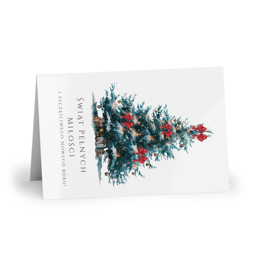 Polish Christmas Tree Greeting Card (Polish: Świąt pełnych miłości)