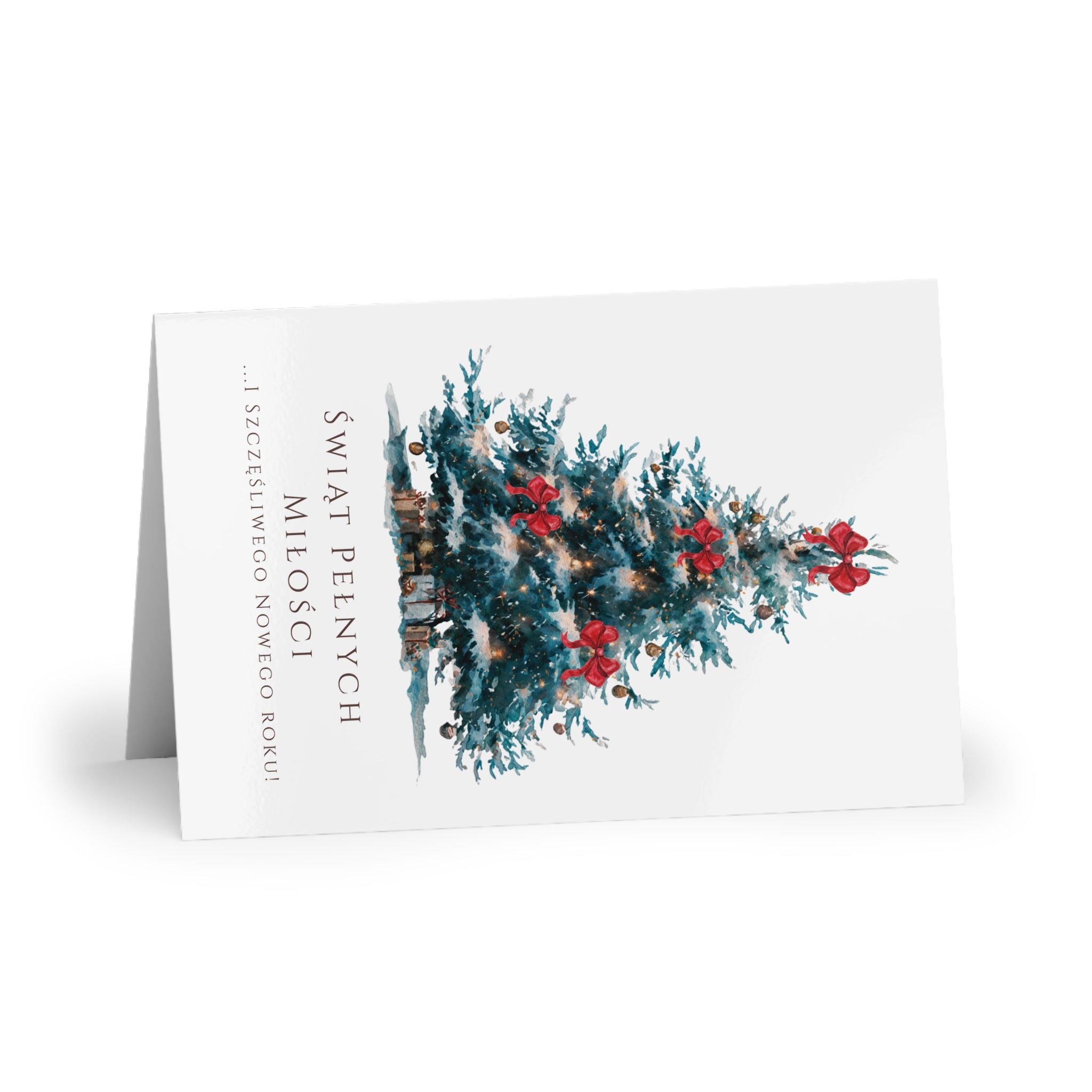 Polish Christmas Tree Greeting Card (Polish: Świąt pełnych miłości)