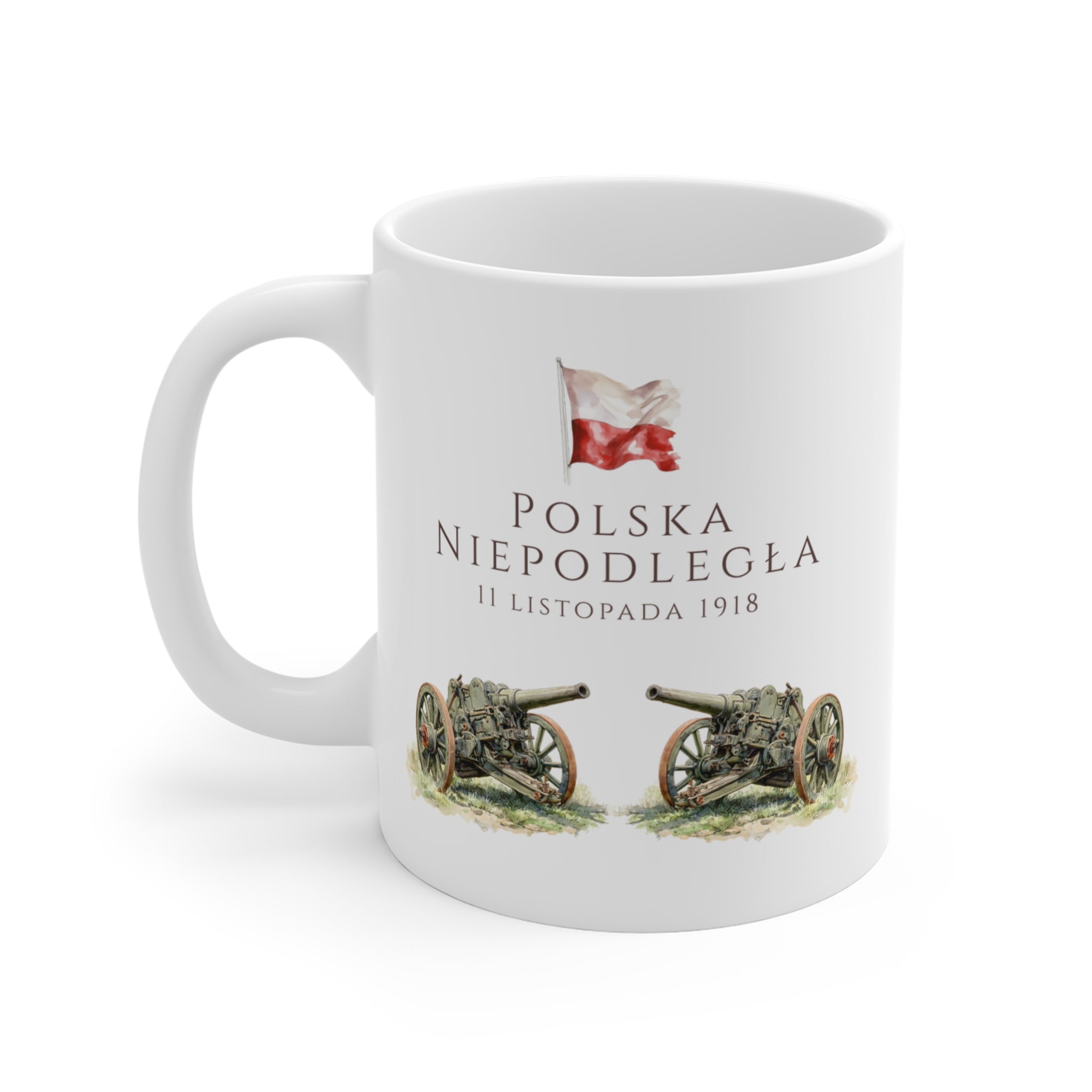 Polish Independence Day Ceramic Mug 11oz | “Independent Poland” Design | Polska Niepdlegla 11 listopada | Dzien Niepodleglosci | Patriotic Polish Coffee Cup | Polish Canadian Heritage Gift
