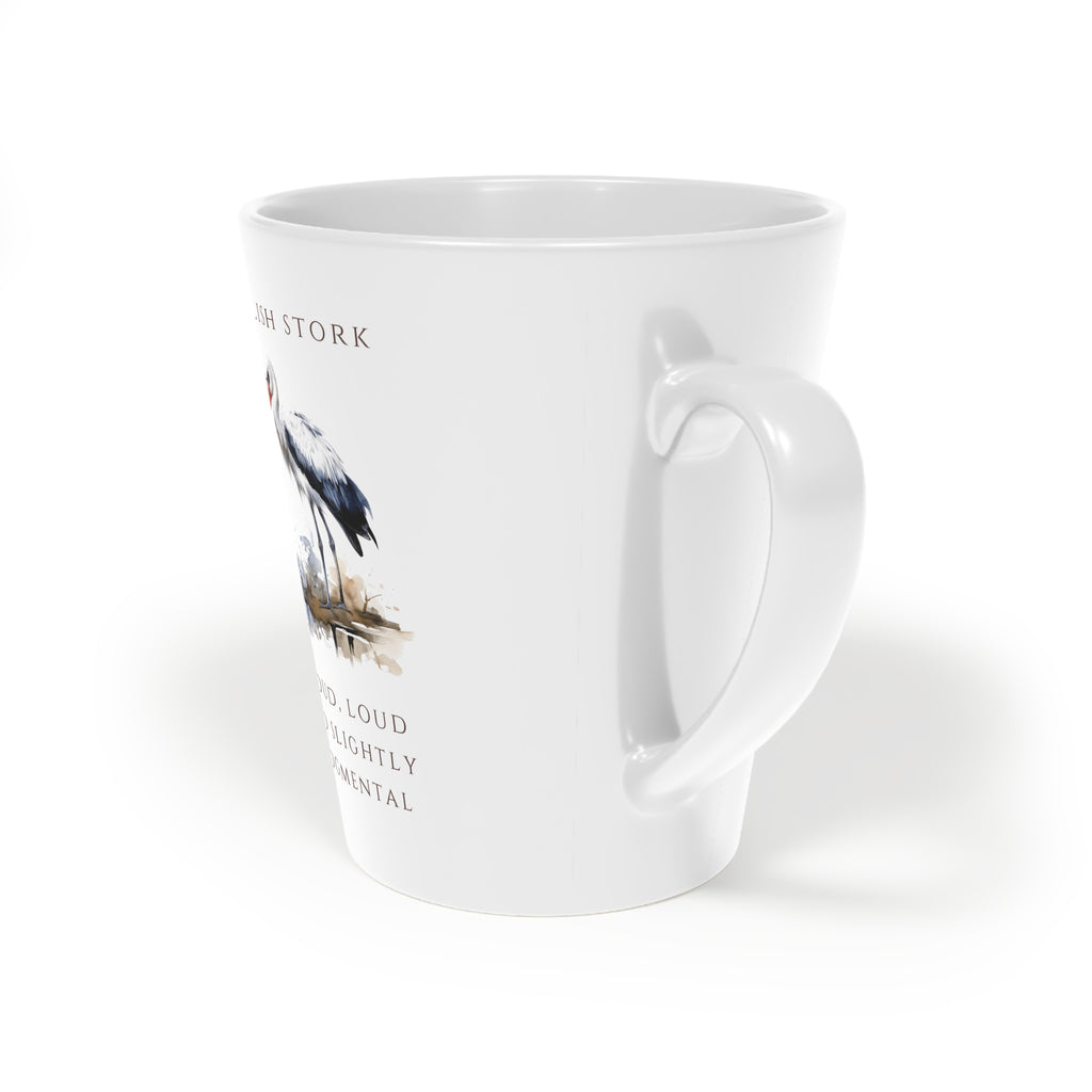 Polish Stork Latte Mug 12oz | Funny Polish Identity | "Proud, Loud and Slightly Judgemental" Slogan | Patriotic Polish Coffee Cup | Polish Canadian Heritage Gift