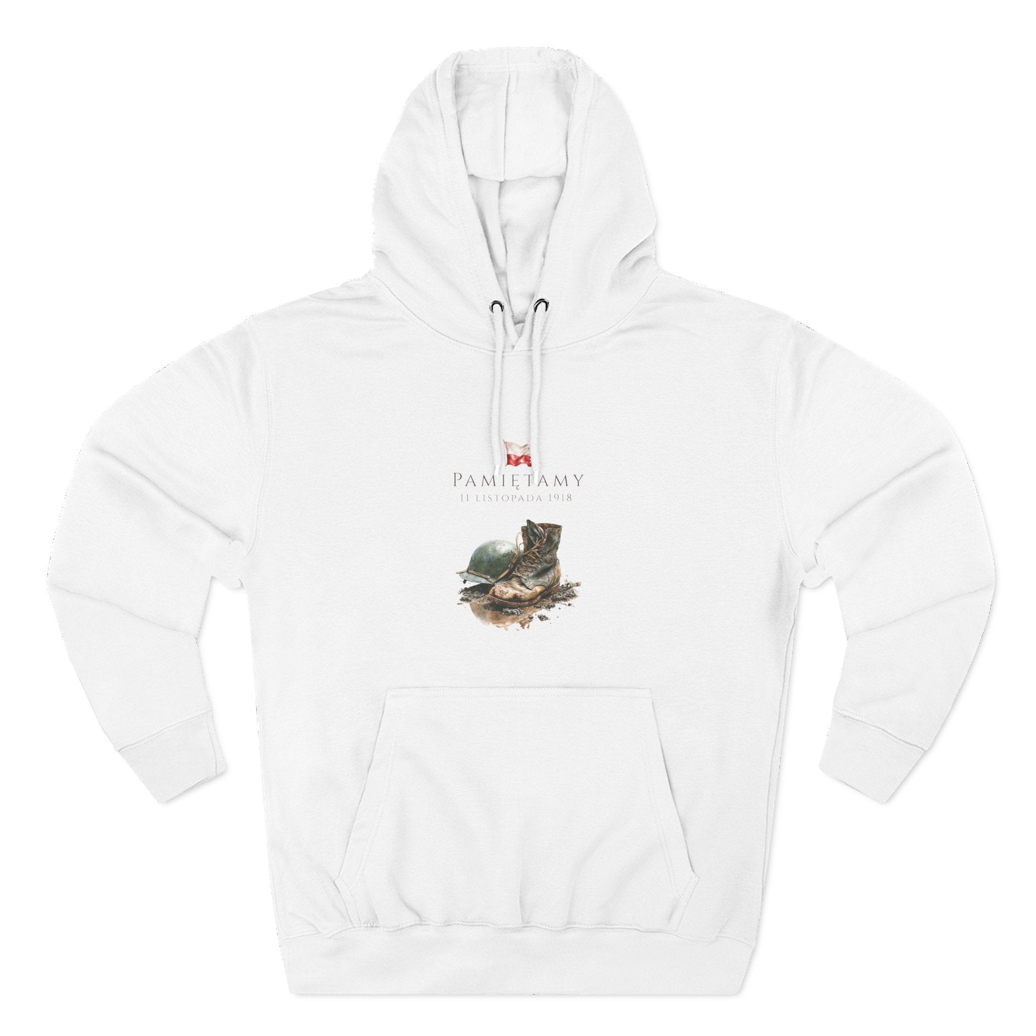 Polish Independence Day Adult Fleece Hoodie | “We Remember” Design | Pamietamy 11 listopada | Dzien Niepodleglosci | Patriotic Polish Hoodie | Polish Canadian Heritage Apparel