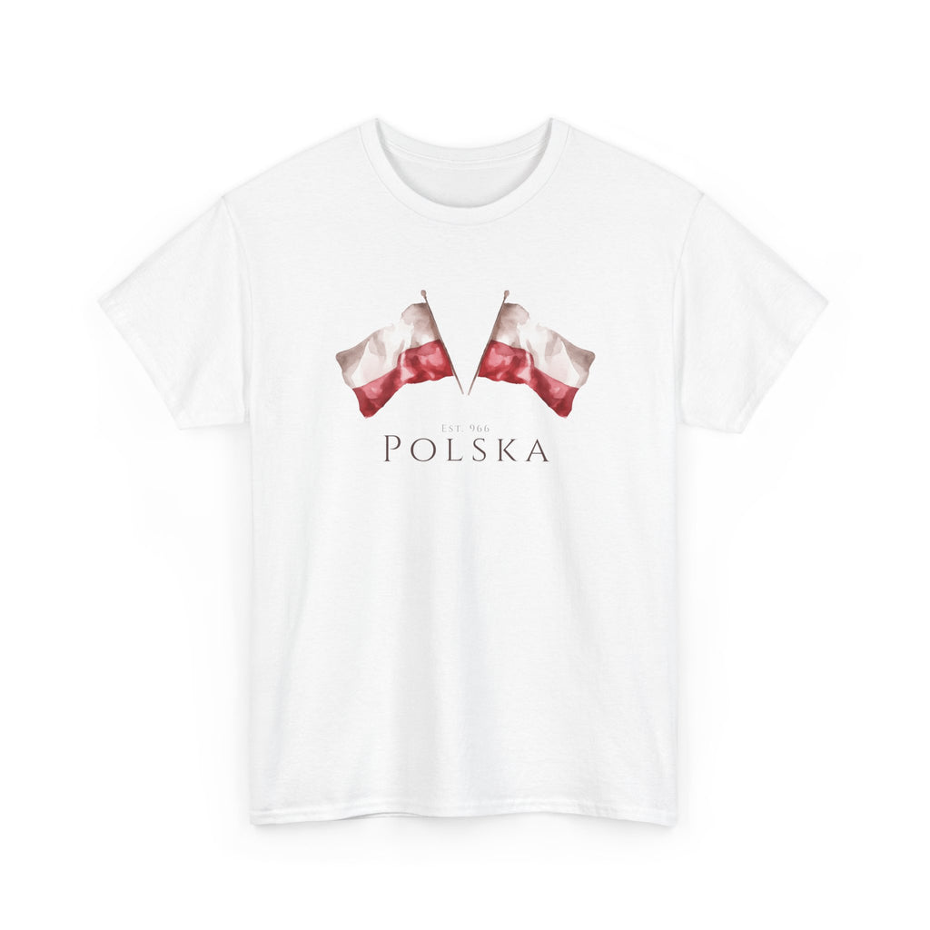 Polish Flag Unisex Adult T-Shirt | Polska Flaga | Polish Pride Tee | Patriotic Polish Gift | Polish Canadian Heritage Apparel