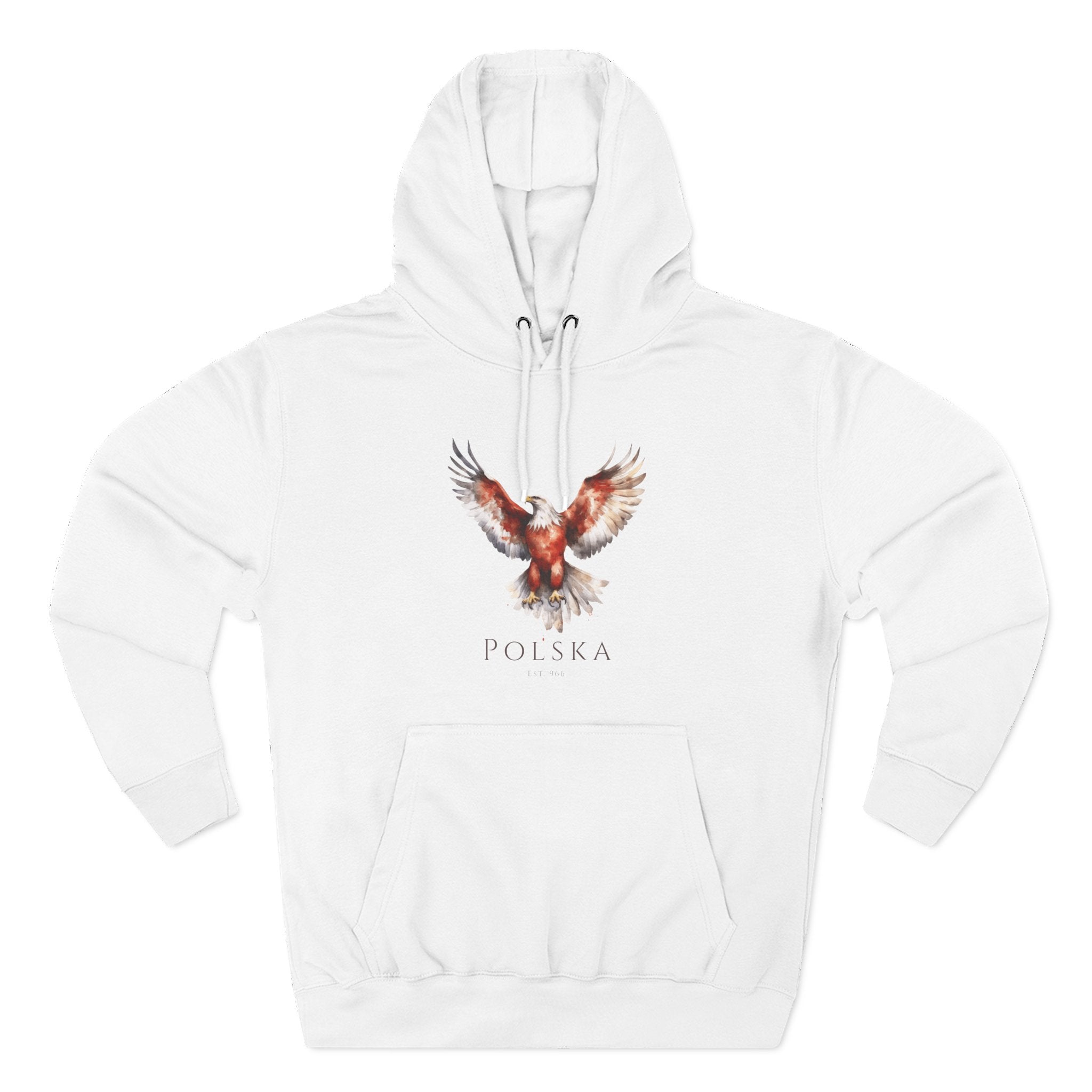 Polish Eagle Adult Fleece Hoodie | Polska Orzel | Polish Pride Sweatshirt | Patriotic Polish Gift | Polish Canadian Identity Heritage Hoodie