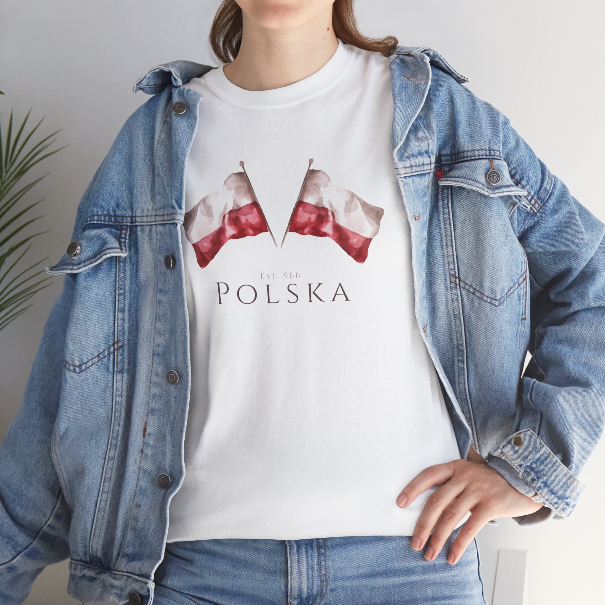 Polish Flag Unisex Adult T-Shirt | Polska Flaga | Polish Pride Tee | Patriotic Polish Gift | Polish Canadian Heritage Apparel