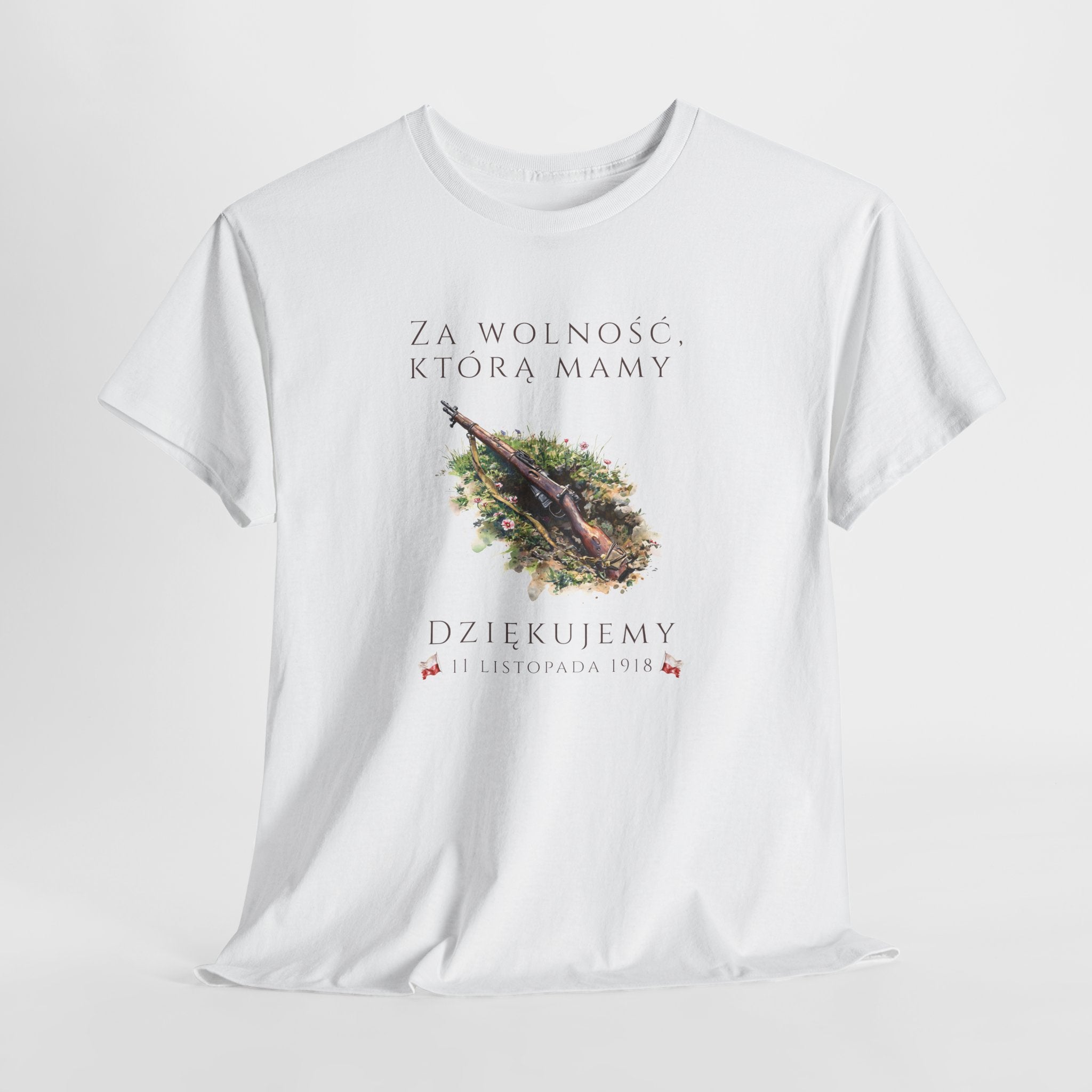 Polish Independence Day Unisex Adult T-Shirt | “Thank You” Design | Za Wolnosc Dziekujemy 11 listopada | Dzien Niepodleglosci | Patriotic Polish Cotton Tee | Polish Canadian Heritage Apparel