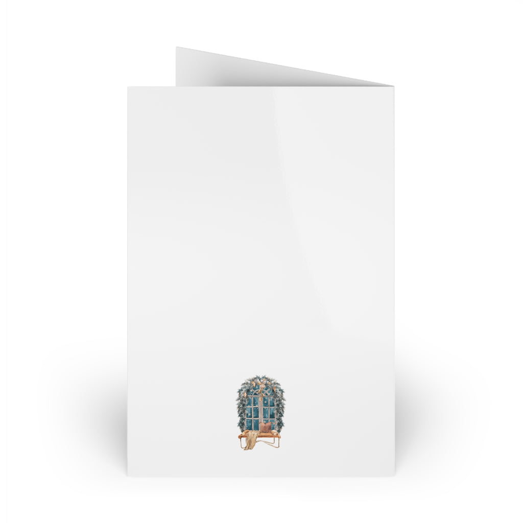 Polish Christmas Window Greeting Card (Polish: Rodzinnych, Domowych Świąt)