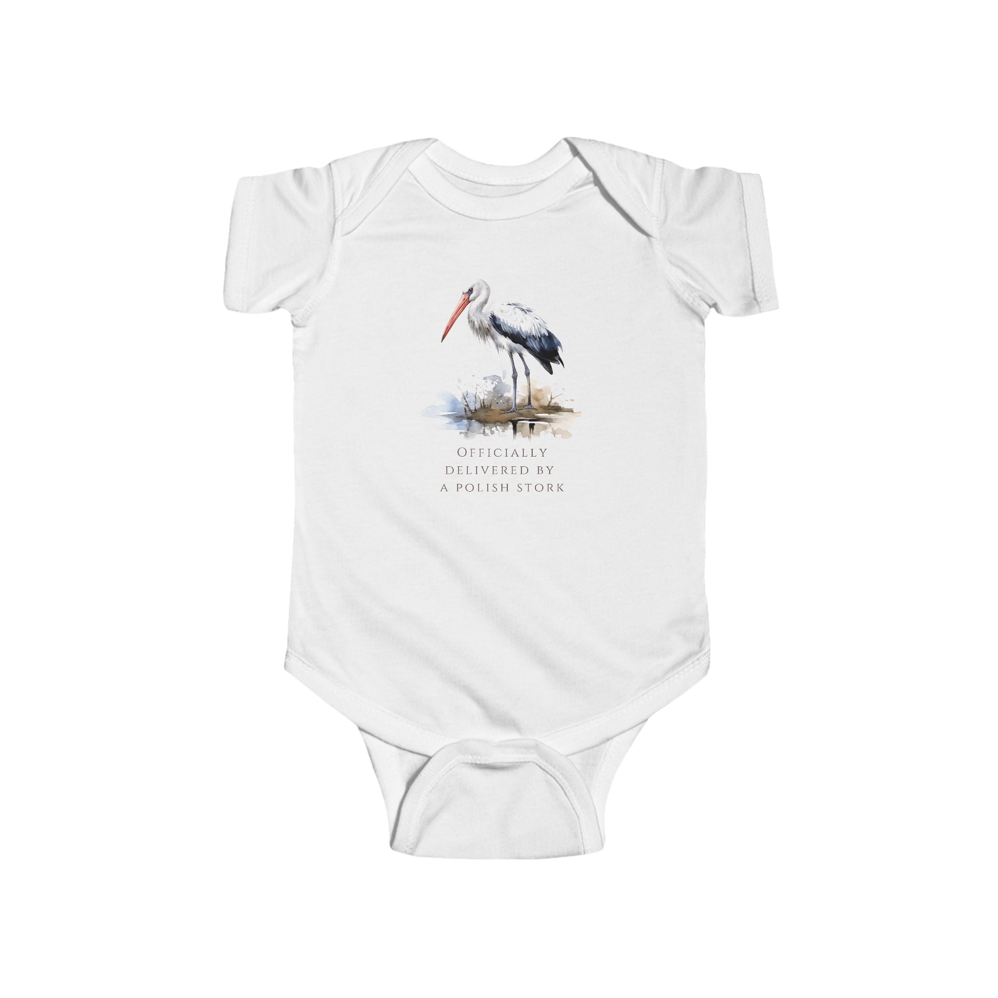 Polish Stork Baby Bodysuit |Officially Delivered by a Polish Stork Infant Onesie | Funny Polish Baby Gift | Cute Polish Heritage Outfit | Newborn Shower Gift | Polish Canadian Family Pride