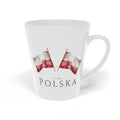 Polish Flag Latte Mug 12oz | Polska Flaga | Polish Pride Coffee Cup | Patriotic Polish Gift | Polish Canadian Heritage Mug