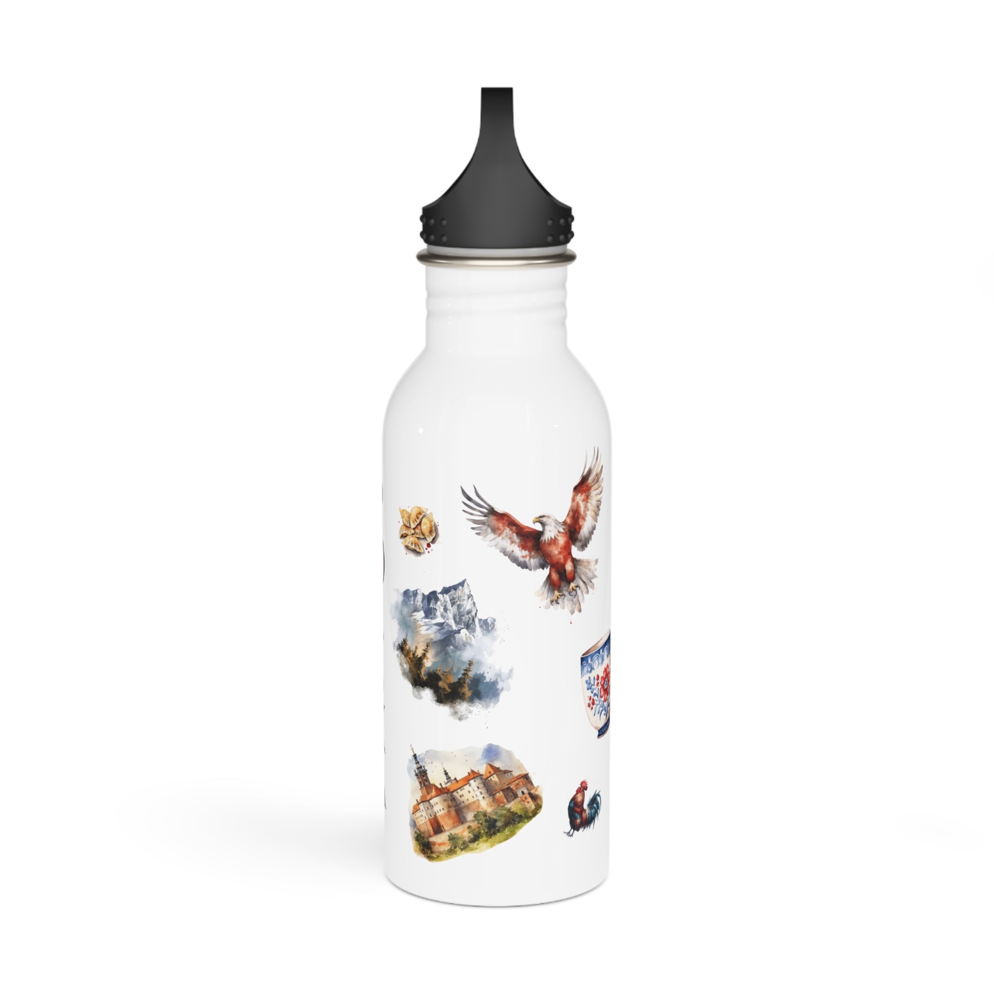 Polska 20oz Stainless Steel Water Bottle | Polish Pride Gift | Durable Travel Flask | Patriotic Polish Heritage Design