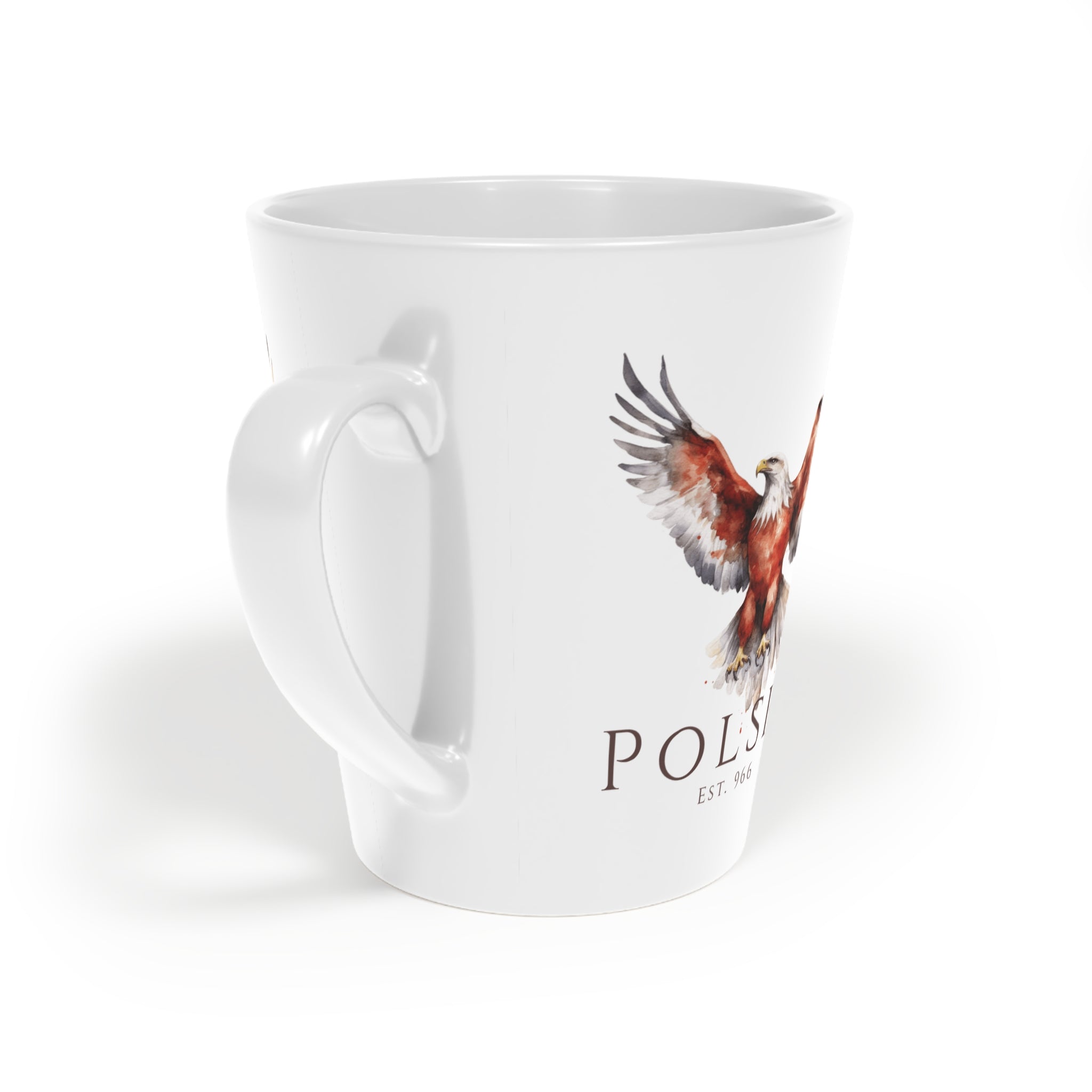 Polish Eagle Latte Mug | Polska Orzel | Polish Pride Gift | Polish Identity Mug | Patriotic Polish Coffee Cup