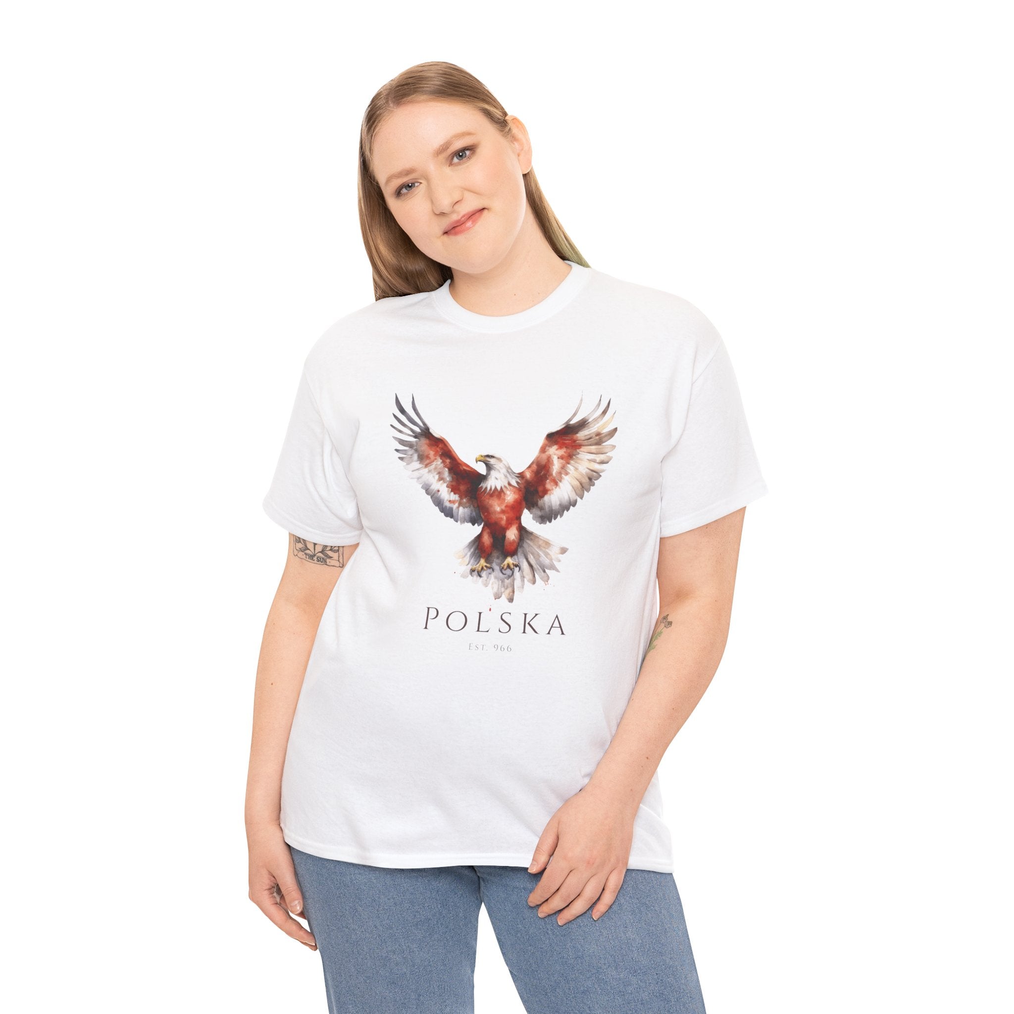 Polish Eagle Adult T-Shirt | Polska Orzeł | Polish Pride Shirt | Patriotic Polish Tee | Polish Identity Gift | Polish Canadian Apparel